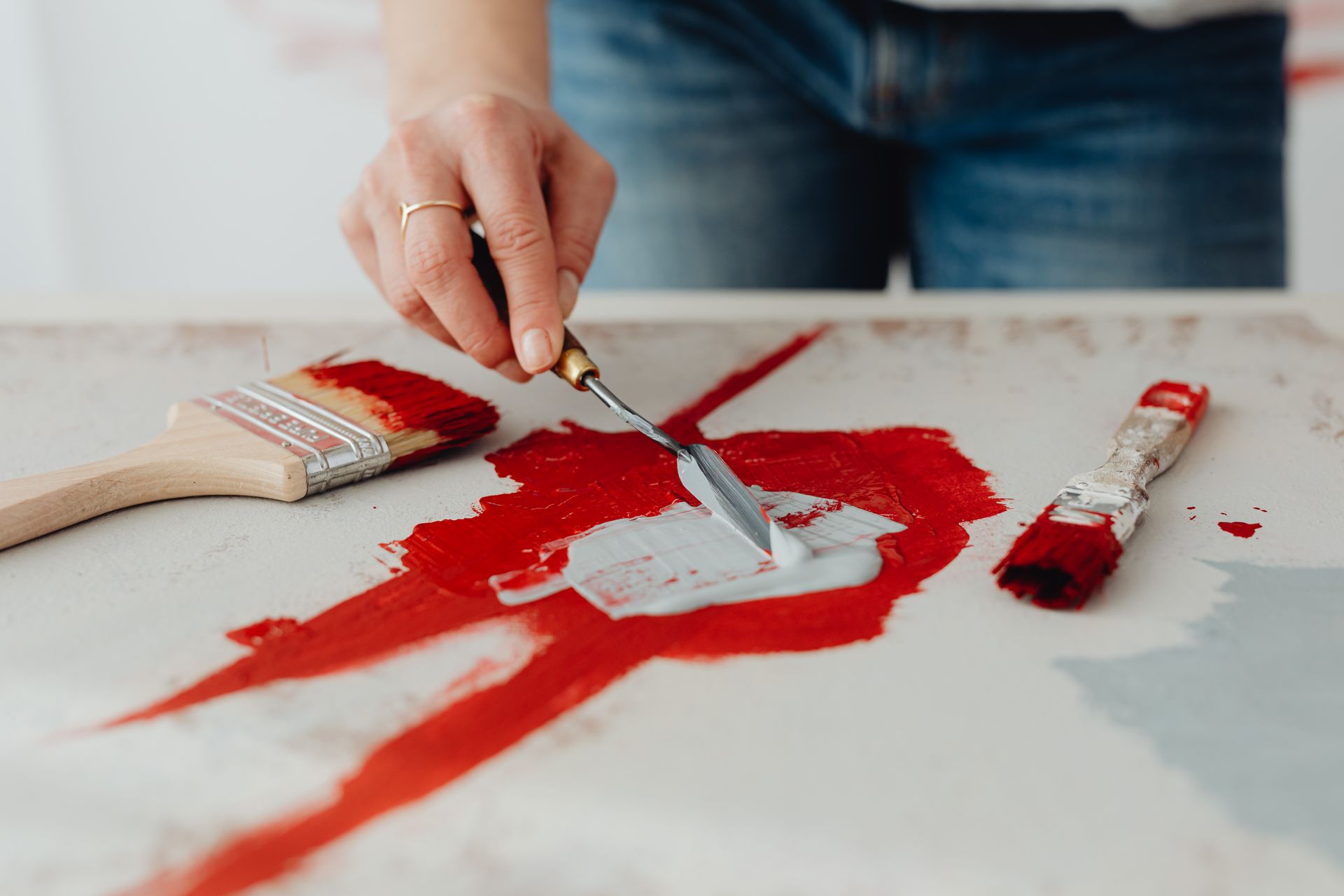 Artist studio and artwork