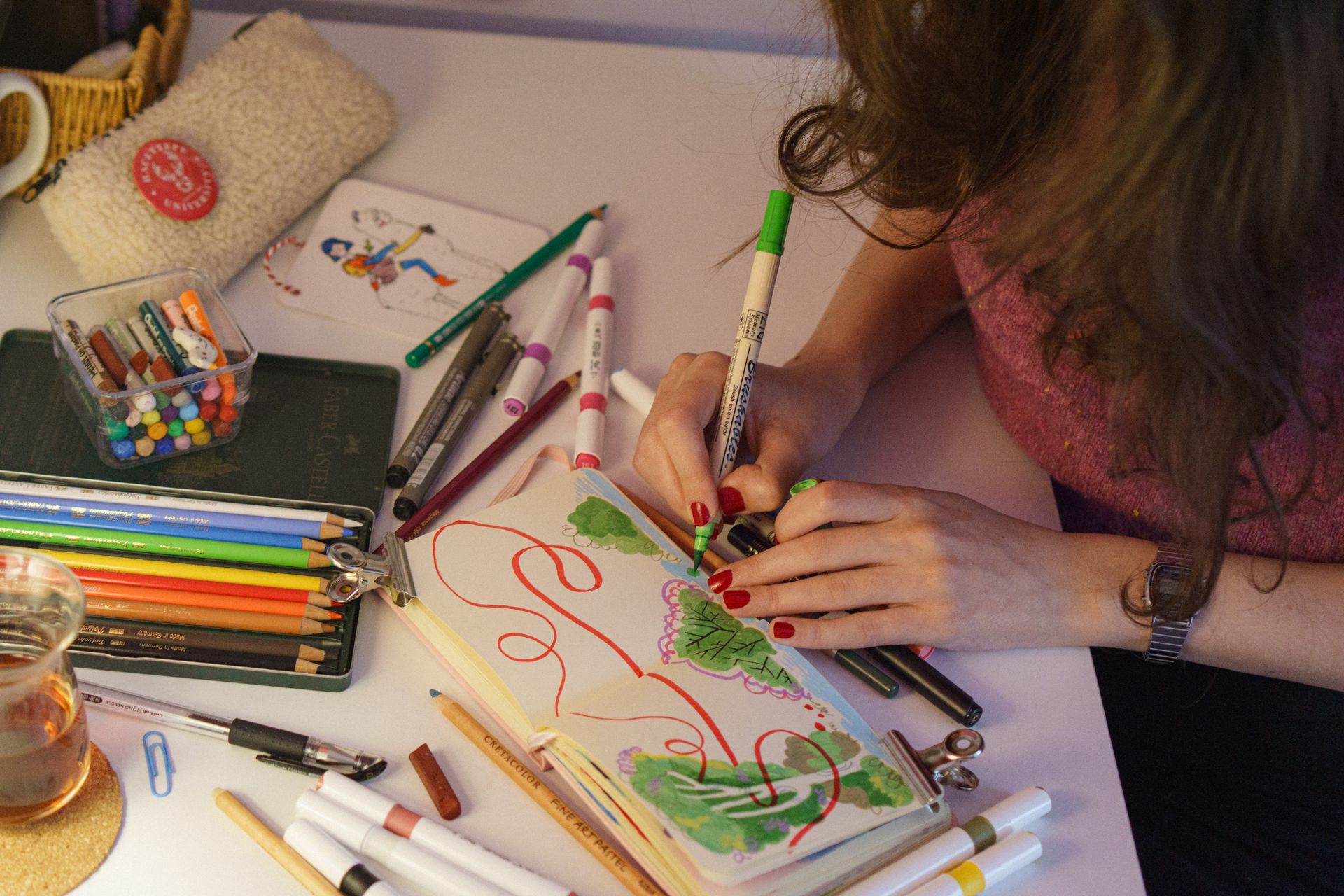 Artist studio and artwork
