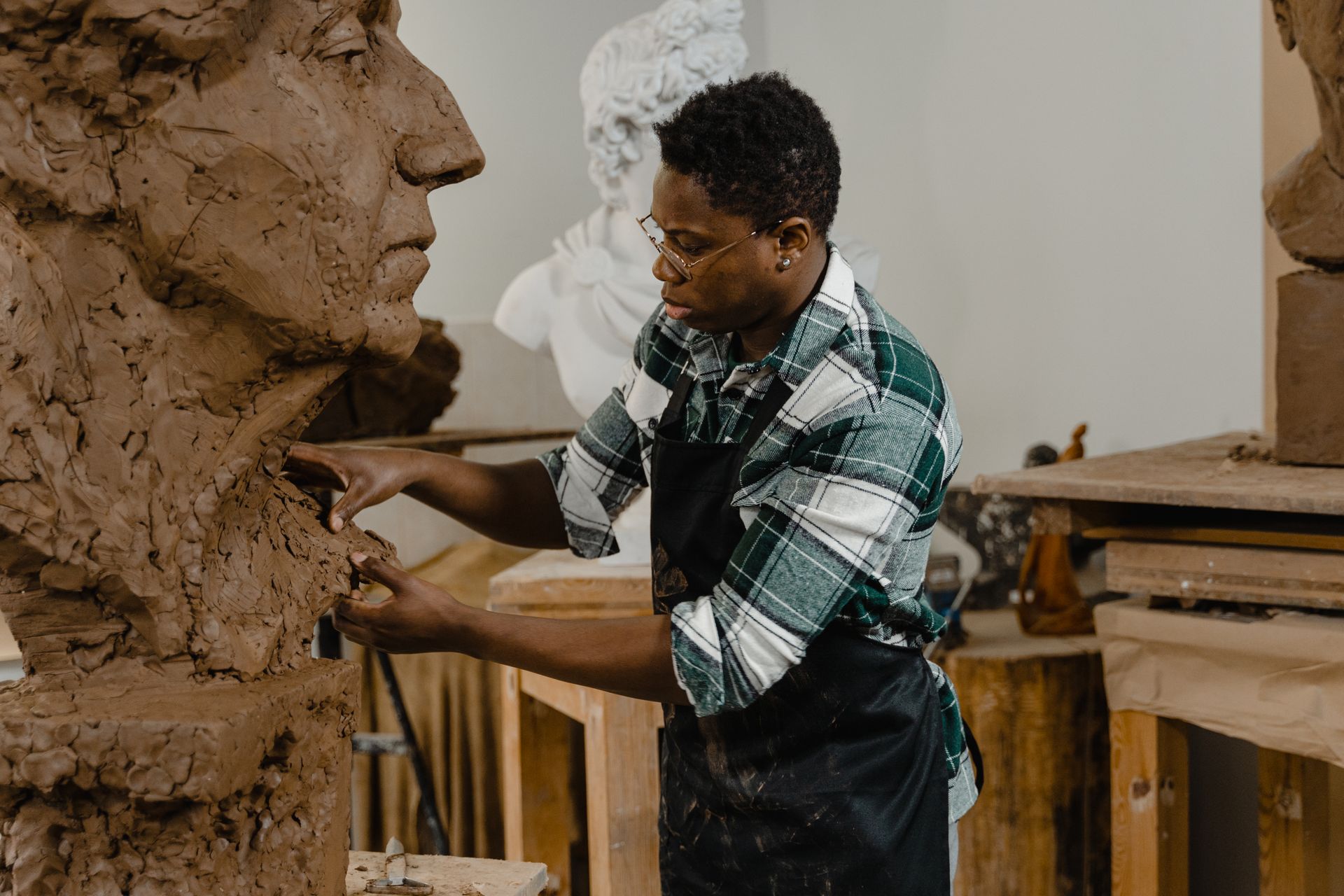 Artist studio and artwork